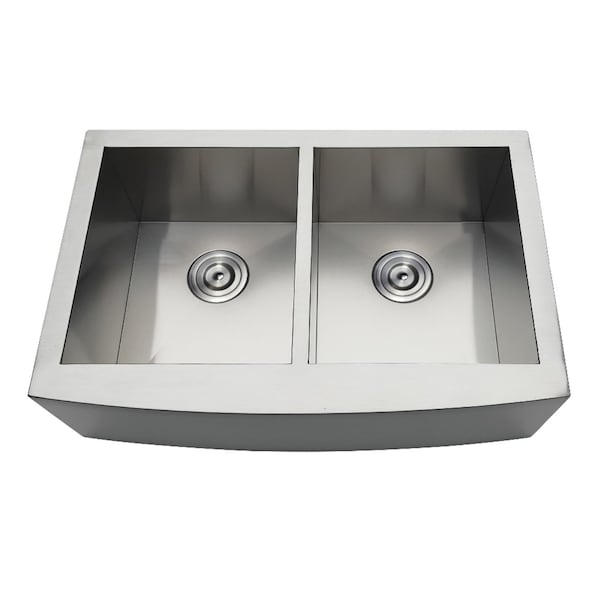 Gourmetier GKTDF30209 Drop-In Stainless Steel Double Bowl Farmhouse Kitchen Sink, GKTDF30209 - main
